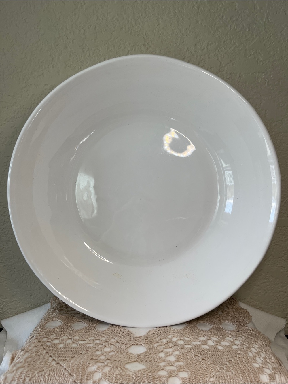Vintage Certified International CIC White Ceramic Serving Bowl 12” Made in China